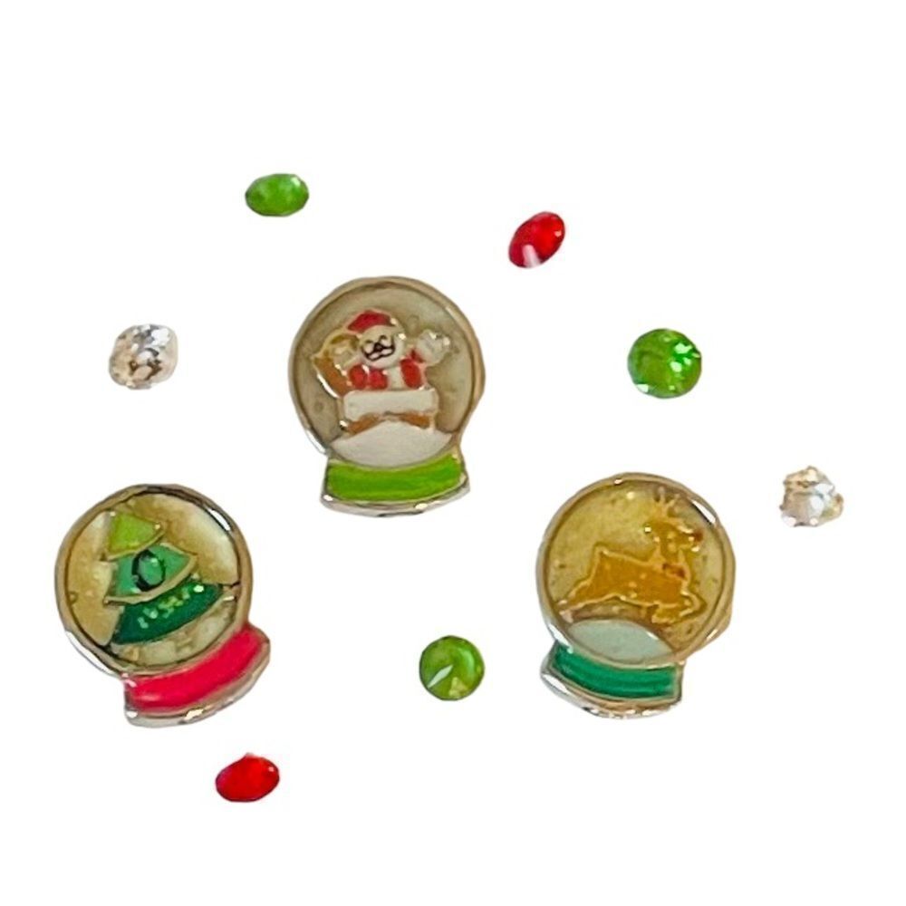 Origami Owl Lot of Christmas XMAS charms and Swarovski stardust crystals